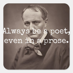 Charles Baudelaire Quadratischer Aufkleber