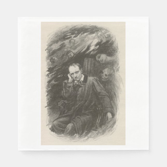 Charles Baudelaire (von Georges Rochegrosse) Serviette (Vorderseite)