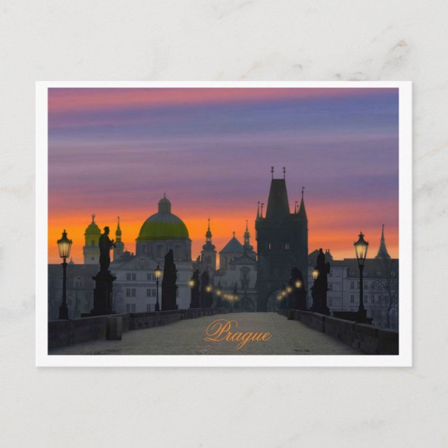 Charles Bridge Post Card Postkarte (Vorderseite)