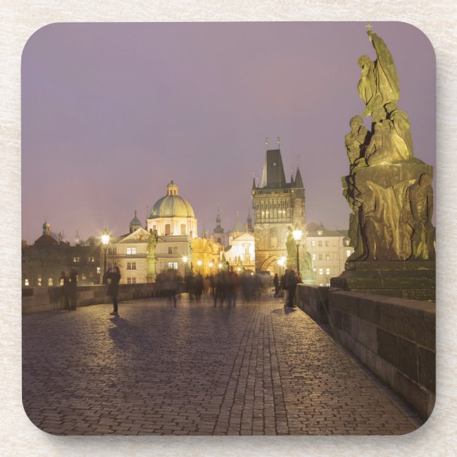 Charles-Brücke, Prag-Andenken-Foto Getränkeuntersetzer (Vorderseite)