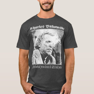 Charles Bukowski Ästhetik verblasstes Punkstyle-De T-Shirt