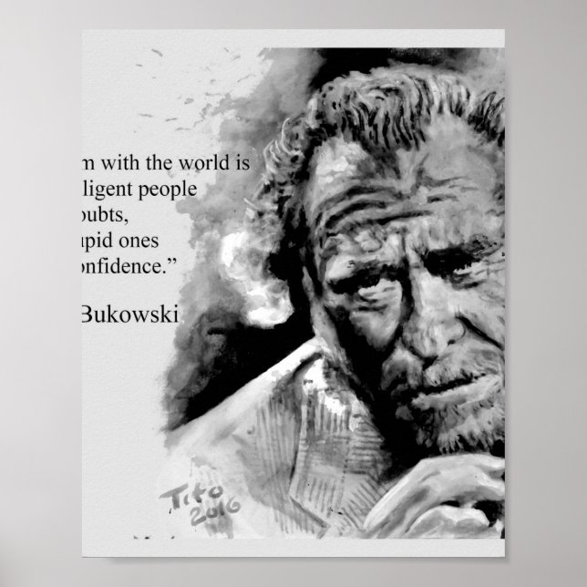 Charles BUKOWSKI - Leute zitieren Poster (Vorne)
