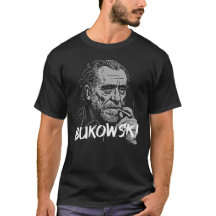 Charles Bukowski-Porträt mit Zigarette