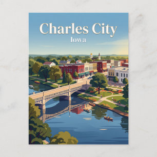 Charles City, Iowa Postkarte