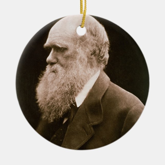 Charles Darwin (1809-82) (Foto) Keramikornament (Vorne)
