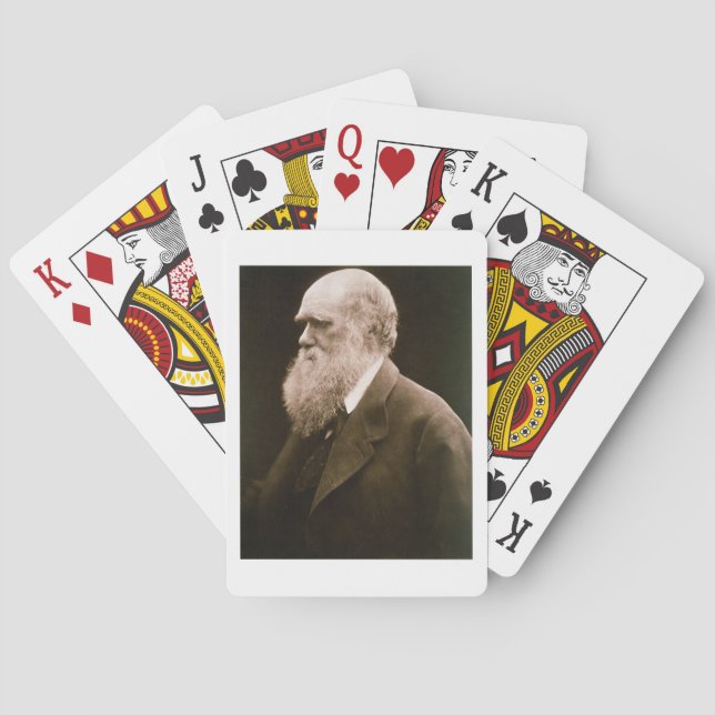 Charles Darwin (1809-82) (photo) Spielkarten (Rückseite)
