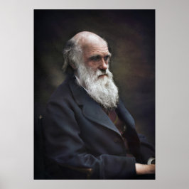 Charles Darwin 1878 Colorized Poster