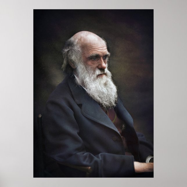 Charles Darwin 1878 Colorized Poster (Vorne)