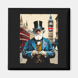 Charles Darwin 2 Aufkleber Magnet
