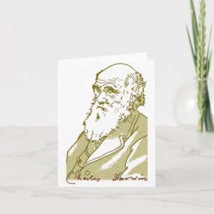 Charles Darwin. Anmerkungskarte Karte