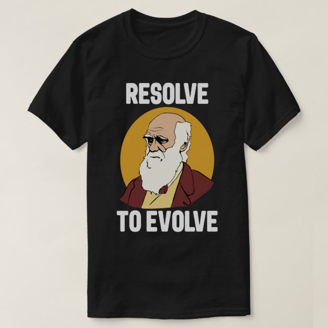 Charles Darwin Evolution beschließt Evolve T-Shirt (Design vorne)