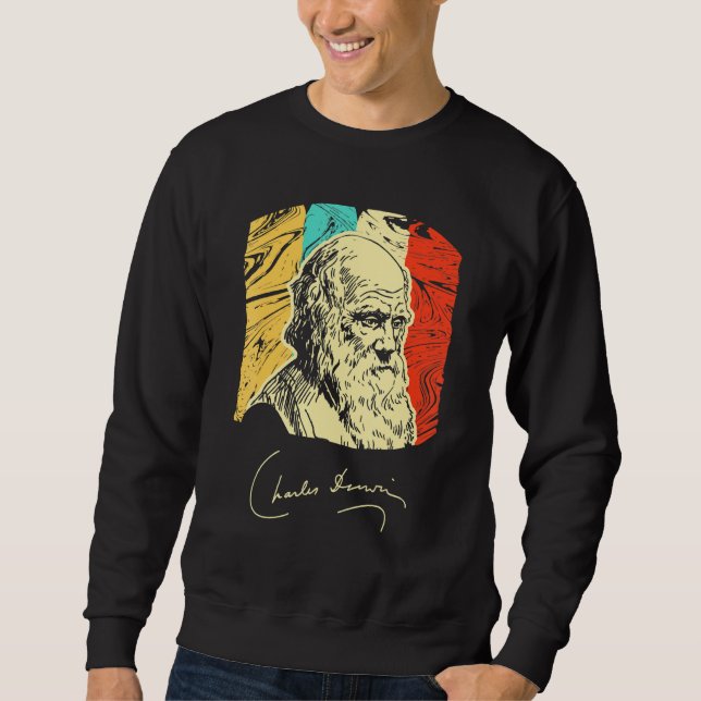 Charles Darwin Naturalist Biologe Scientist Retr Sweatshirt (Vorderseite)