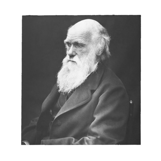 Charles Darwin Porträt Notizblock (Vorderseite)