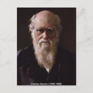 Charles Darwin Postcard Postkarte