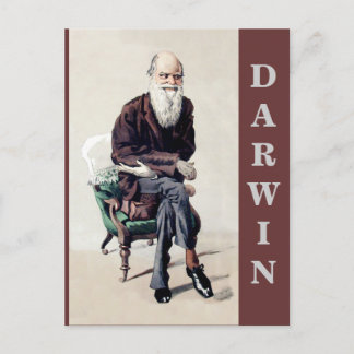 Charles Darwin Vanity Fair Illustration Postkarte