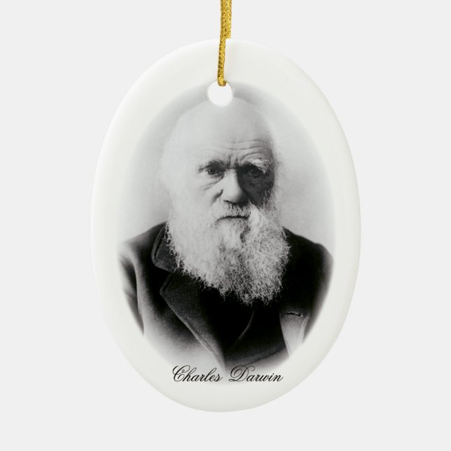 Charles Darwin Vignette Keramikornament (Vorne)