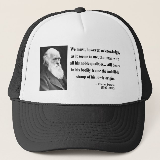 Charles Darwin-Zitat 1b Truckerkappe (Vorderseite)