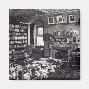 Charles Darwins Studie an unten bringen, 1882 Magnet