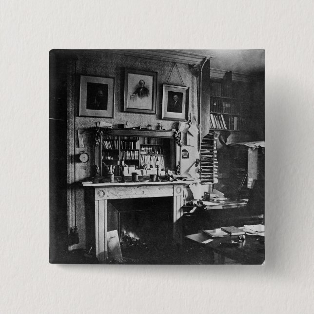 Charles Darwins Studie an unten bringen unter Button (Vorderseite)