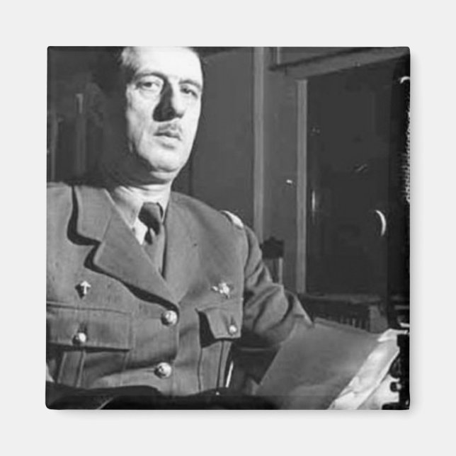 Charles de Gaulle Portrait Magnet (Vorne)