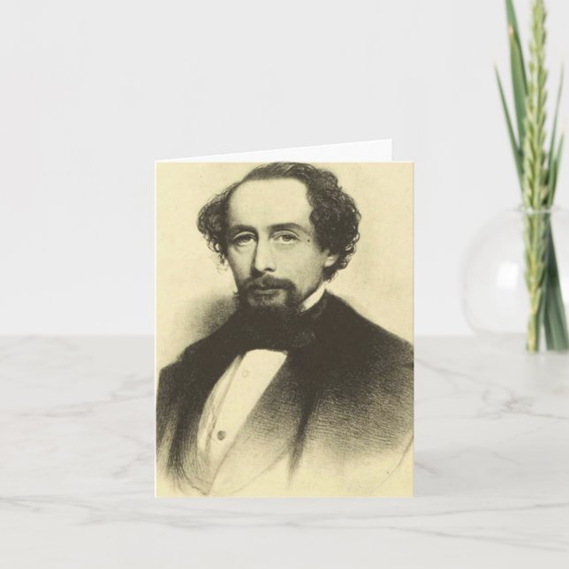 Charles Dickens, 1858 Feiertagskarte (Vorderseite)