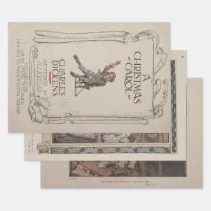 Charles Dickens' A Christmas Carol 1914 Geschenkpapier Set