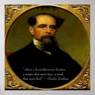 Charles Dickens & Affiche de citation sincère