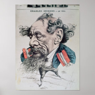 Charles Dickens astriert den Ärmelkanal Poster