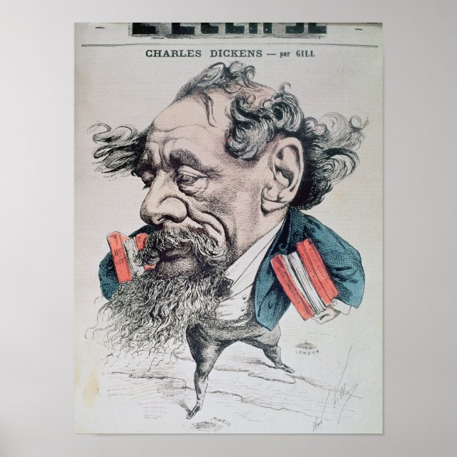 Charles Dickens astriert den Ärmelkanal Poster (Vorne)