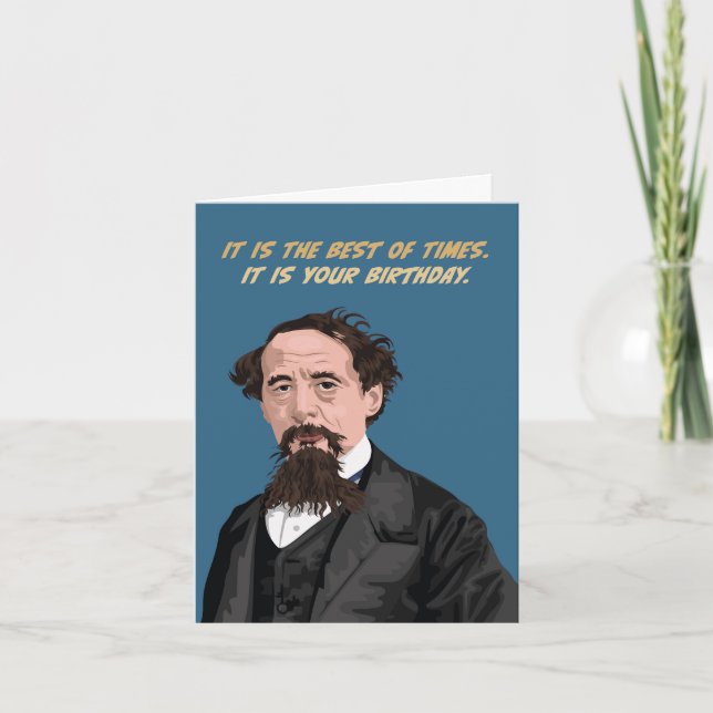 Charles Dickens Best of Times Birthday Karte (Vorderseite)