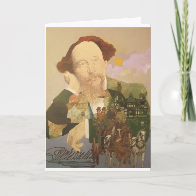 Charles Dickens, englischer Autor Karte (Vorderseite)