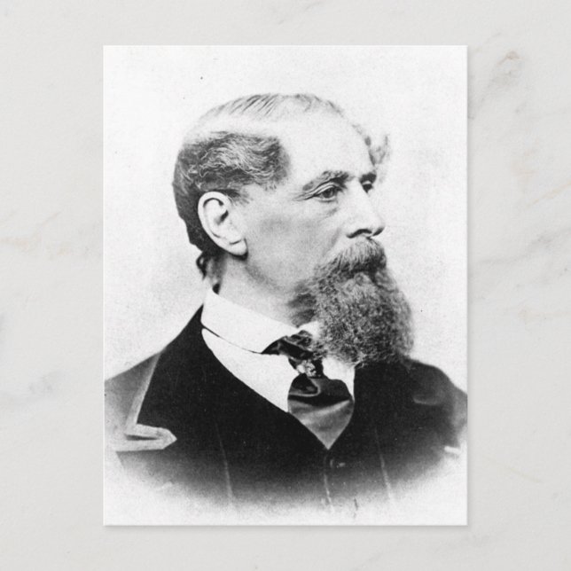 Charles Dickens Foto Postkarte (Vorderseite)