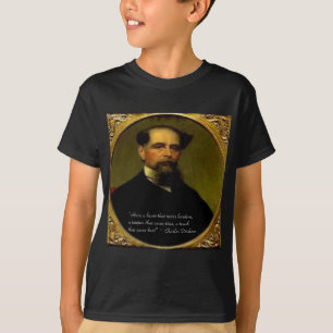Charles Dickens & Heartfelt Zitat T-Shirt