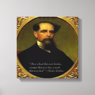 Charles Dickens & Herzliches Zitat Leinwanddruck