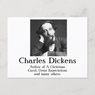 Charles Dickens Postcard Feiertagspostkarte