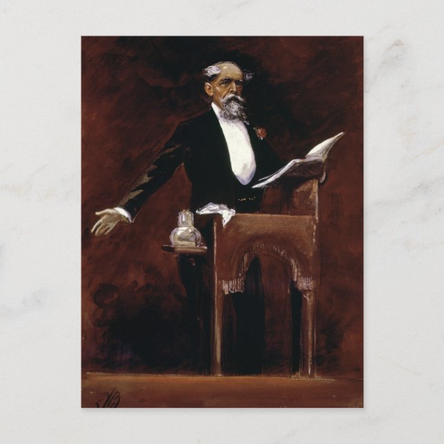 Charles Dickens Postkarte (Vorderseite)