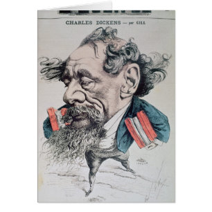 Charles Dickens rittlings auf dem englischen Kanal