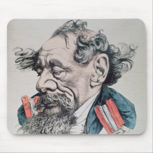 Charles Dickens rittlings auf dem englischen Kanal Mousepad