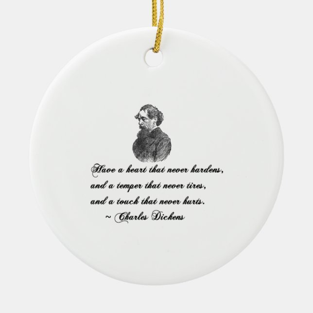 Charles Dickens - unser Zitat von einem Freund Keramikornament (Vorne)