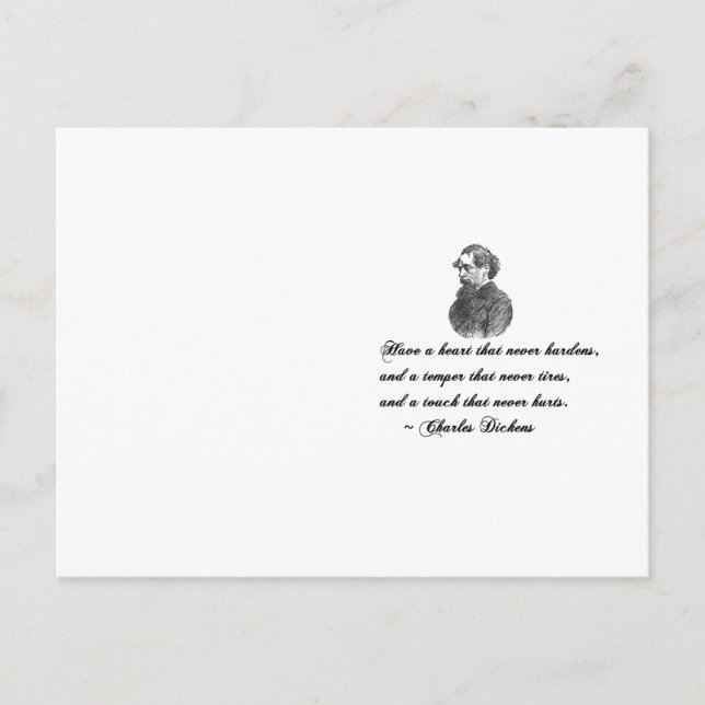Charles Dickens - Unser Zitat von einem Freund Postkarte (Vorderseite)