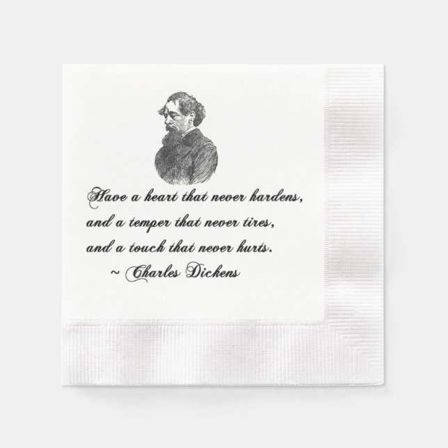 Charles Dickens - unser Zitat von einem Freund Serviette (Vorderseite)