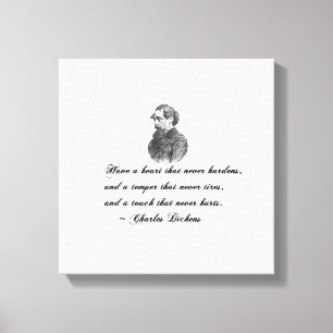 Charles Dickens Zitat unseres Freundes Leinwanddruck