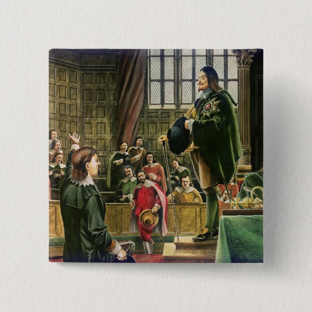 Charles I im Unterhaus Button (Vorderseite)