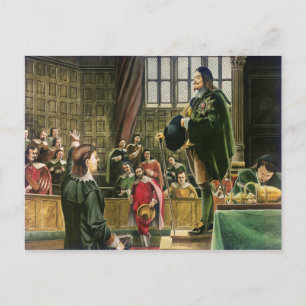 Charles I im Unterhaus Postkarte