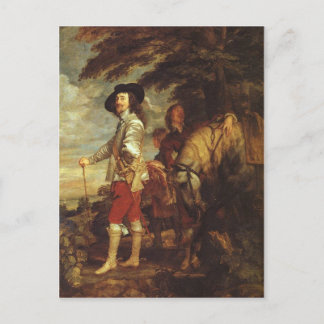 Charles I., König von England auf der Jagd von Van Postkarte