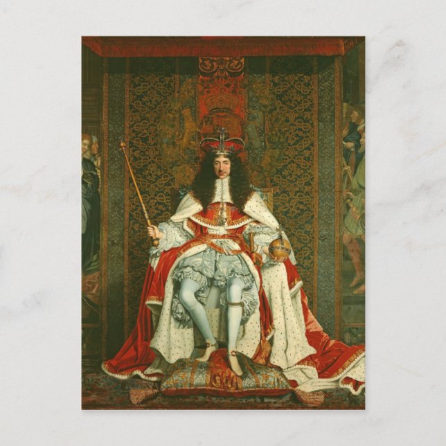 CHARLES II CORONATION ROBES POSTKARTE (Vorderseite)