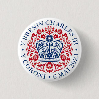 Charles III Coronation 3 Cm Round-Abzeichen Button