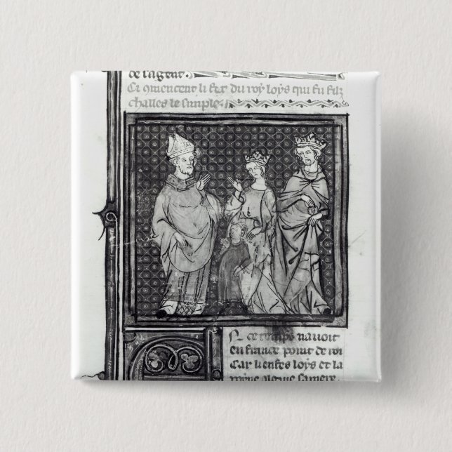 Charles III das einfache mit seiner Ehefrau und Button (Vorderseite)