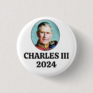 Charles III im Jahr 2024 Button