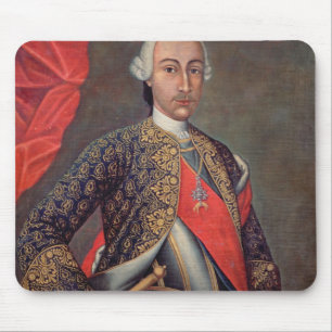 Charles III in der Rüstung und im Tragen des Mousepad